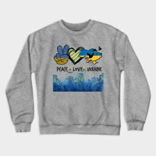 Peace for ukrainian cities Crewneck Sweatshirt